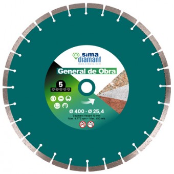 Disque Diamant Coupe Humide-à Sec Général De Construction 350 mm