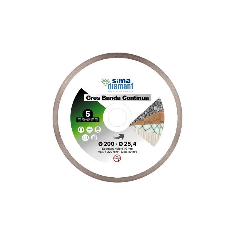 Disque Diamant Coupe Humide Gres Jante Continue 250 mm Disque Diamant Coupe Humide Gres Jante Continue 250 mm