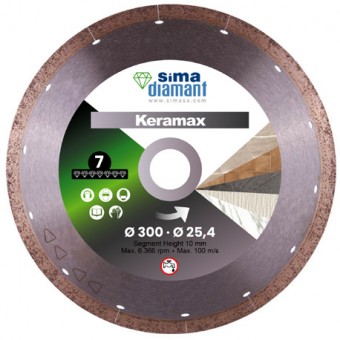 Disque Diamant Coupe Humide Keramax 230 mm