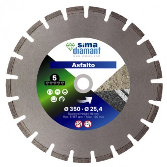 Disque Diamant Coupe Humide-à Sec Asphalte 350 mm