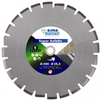 Disque Diamant Coupe Humide Super Asphalte 450 mm