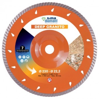 Disque Diamant-Premium-Coupe à Sec Deep Granit 230 mm