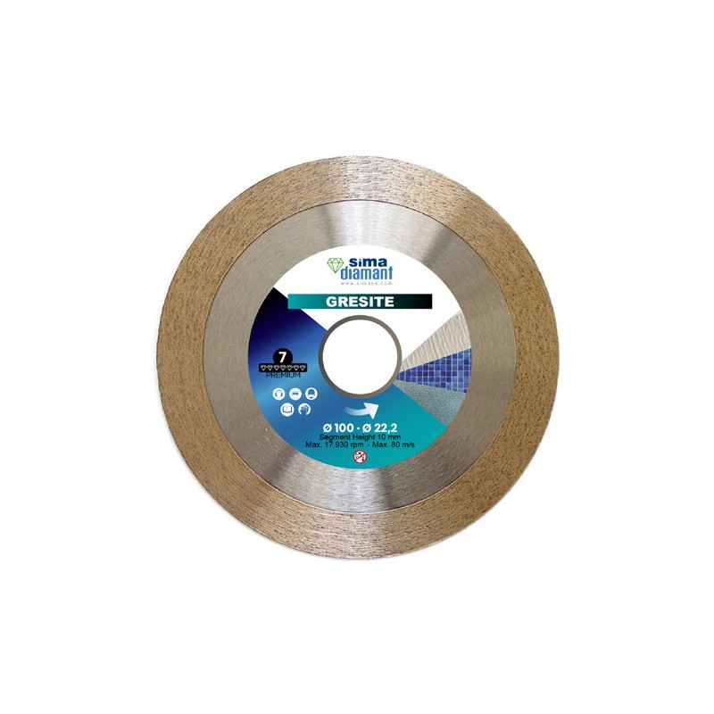 Disque Diamant-Premium-Coupe à Sec Gresite 100 mm Disque Diamant-Premium-Coupe à Sec Gresite 100 mm